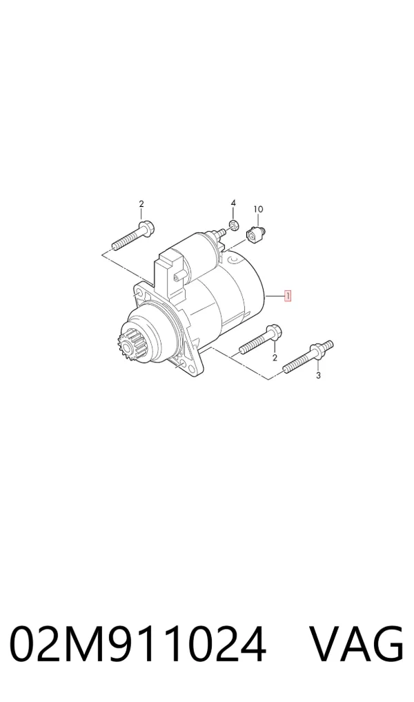 Motor de arranque 02M911024 VAG
