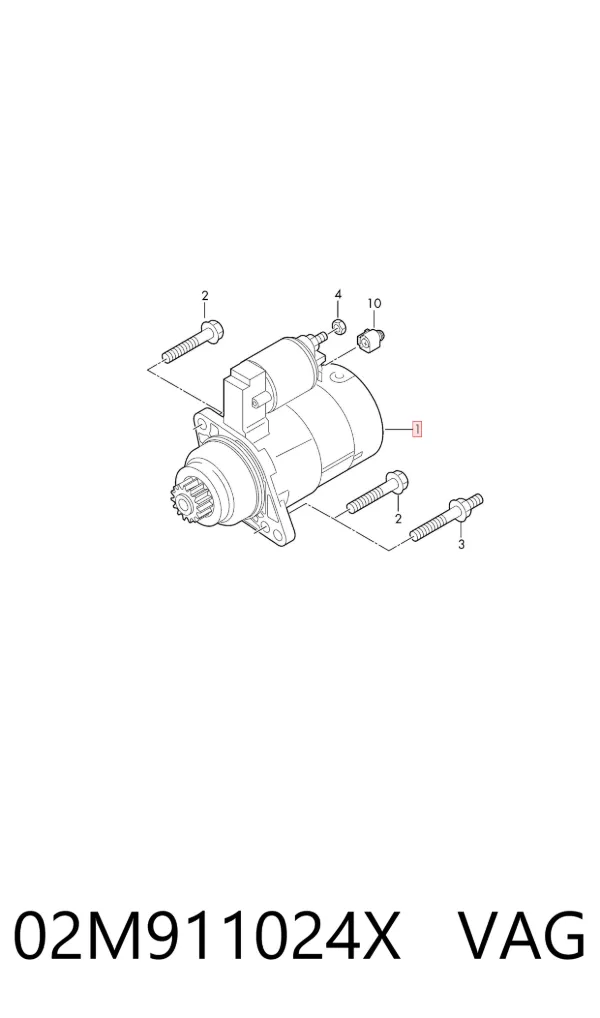 Motor de arranque 02M911024X VAG