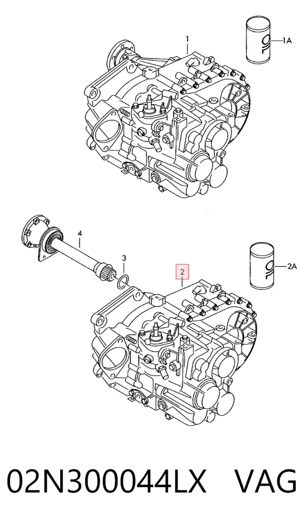 Caja de cambios 02N300044LX VAG