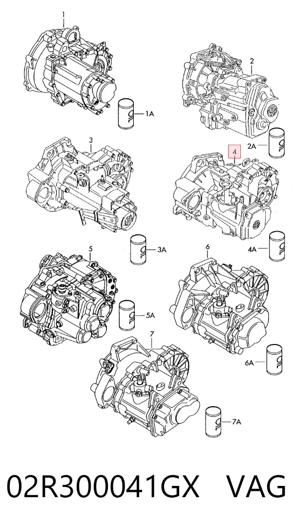 Caja de cambios 02R300041GX VAG