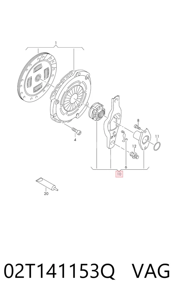 Cojinete de embrague 02T141153Q VAG