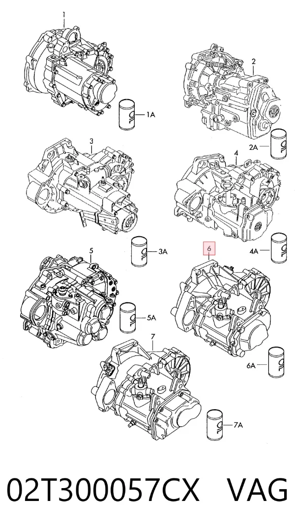 Caja de cambios 02T300057CX VAG