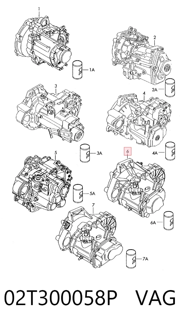 Caja de cambios 02T300058P VAG