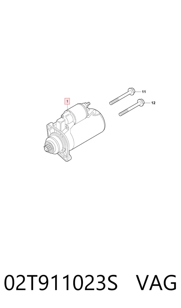 Motor de arranque 02T911023S VAG