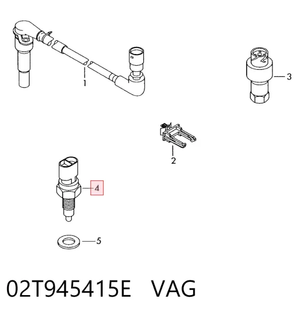 Sensor de marcha atrás 02T945415E VAG