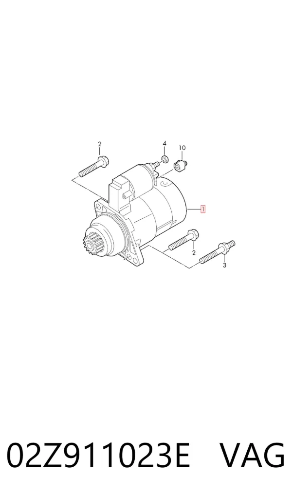 Motor de arranque 02Z911023E VAG