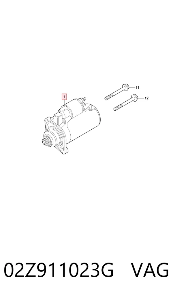 Motor de arranque 02Z911023G VAG