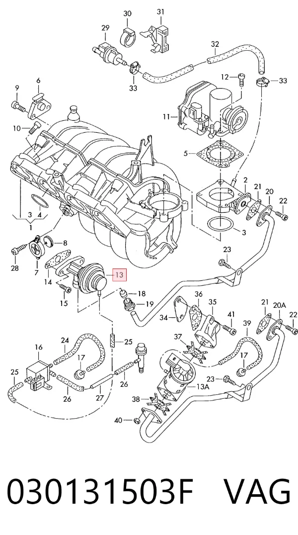 Válvula EGR 030131503F VAG