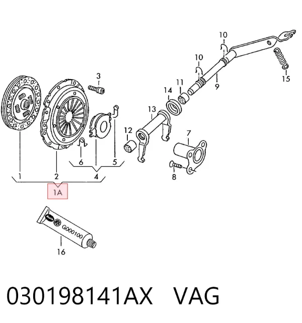 Embrague 030198141AX VAG
