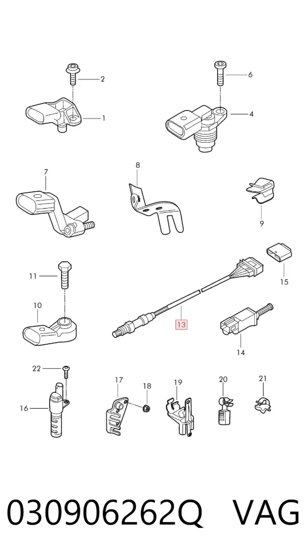 Sensor de oxígeno previo al catalizador 030906262Q VAG