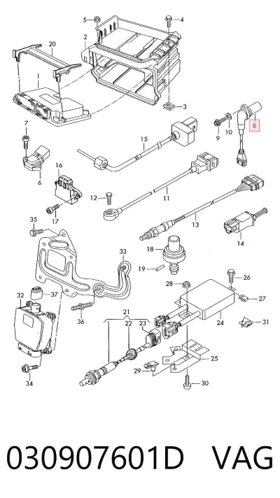 Sensor de posición del árbol de levas VAG 030907601D