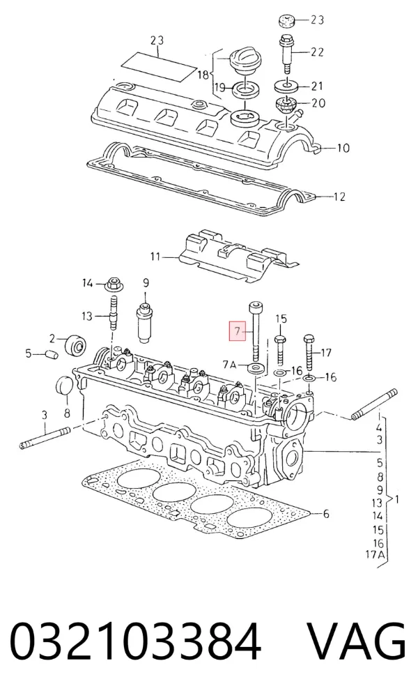 Tornillo culata 032103384 VAG
