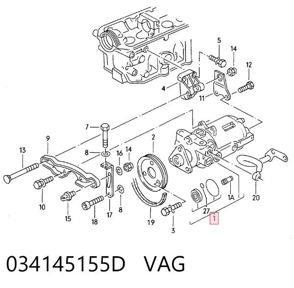 Bomba de dirección 034145155D VAG