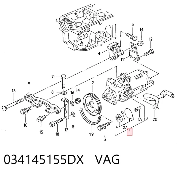 Bomba de dirección 034145155DX VAG