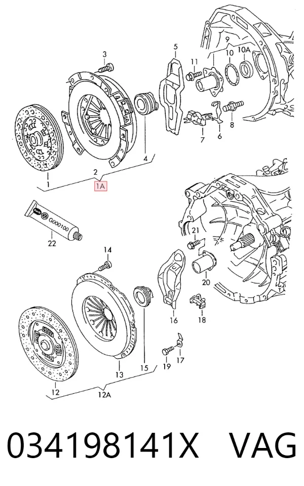 Embrague 034198141X VAG