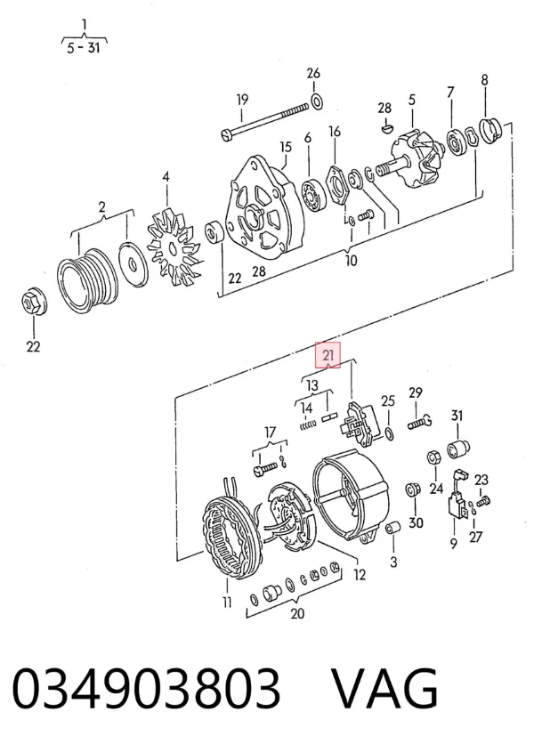 Regulador 034903803 VAG