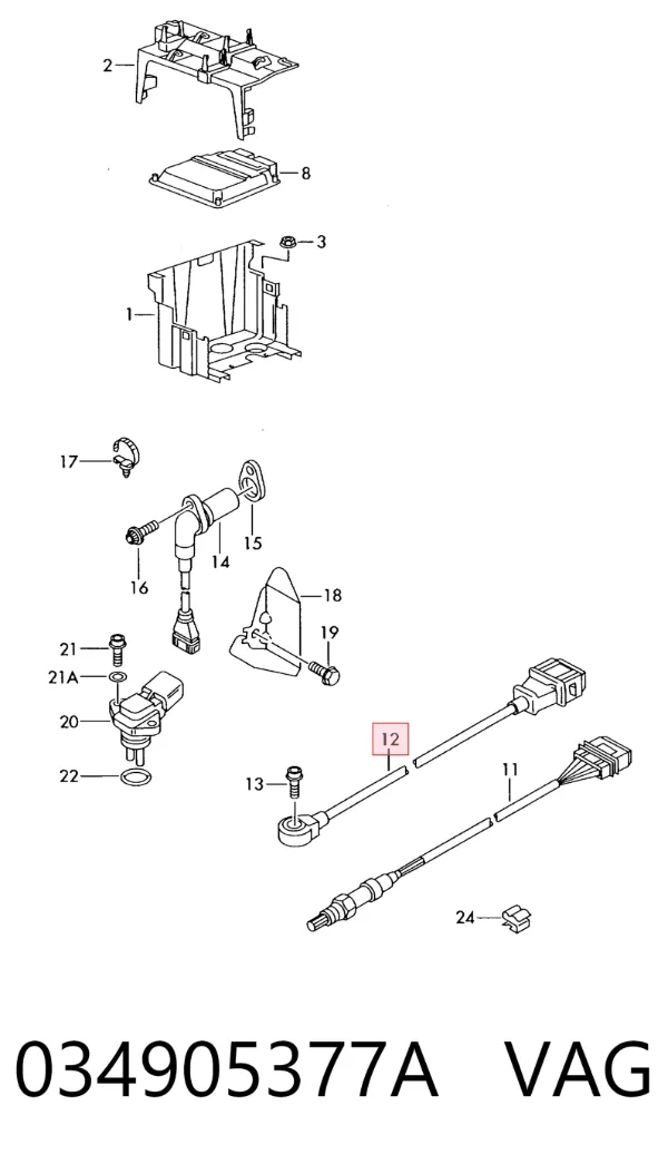 Sensor de detonacion 034905377A VAG