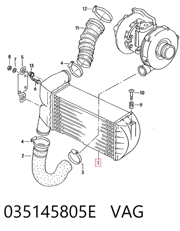 Intercooler Audi 100 C3