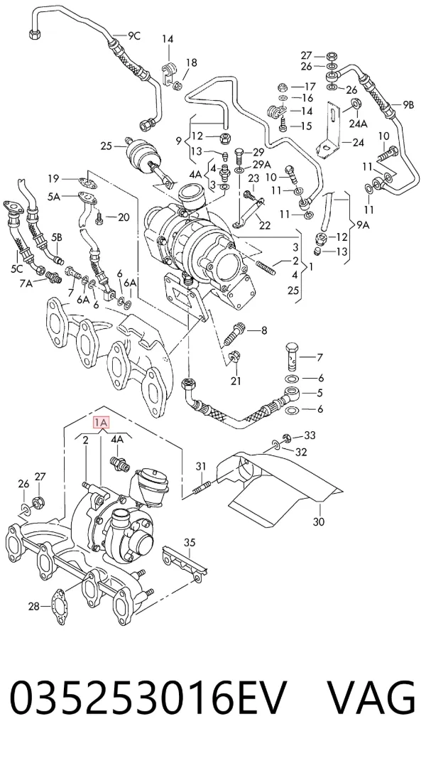 Turbocompresor 035253016EV VAG