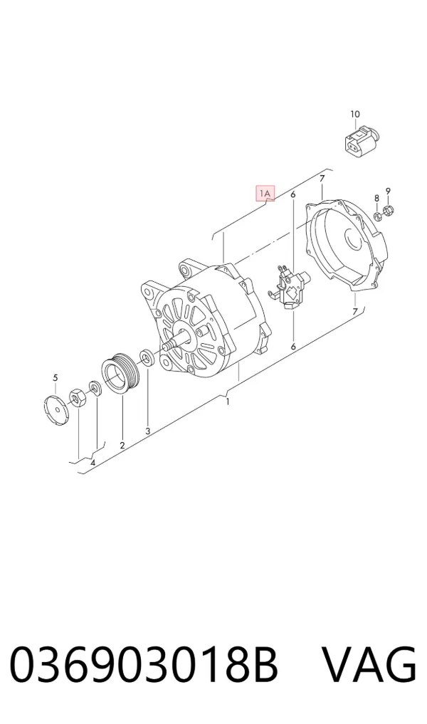 Alternador 036903018B VAG