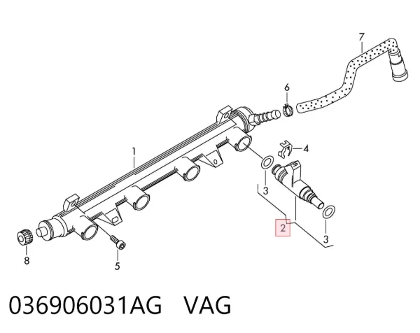 Inyector 036906031AG VAG
