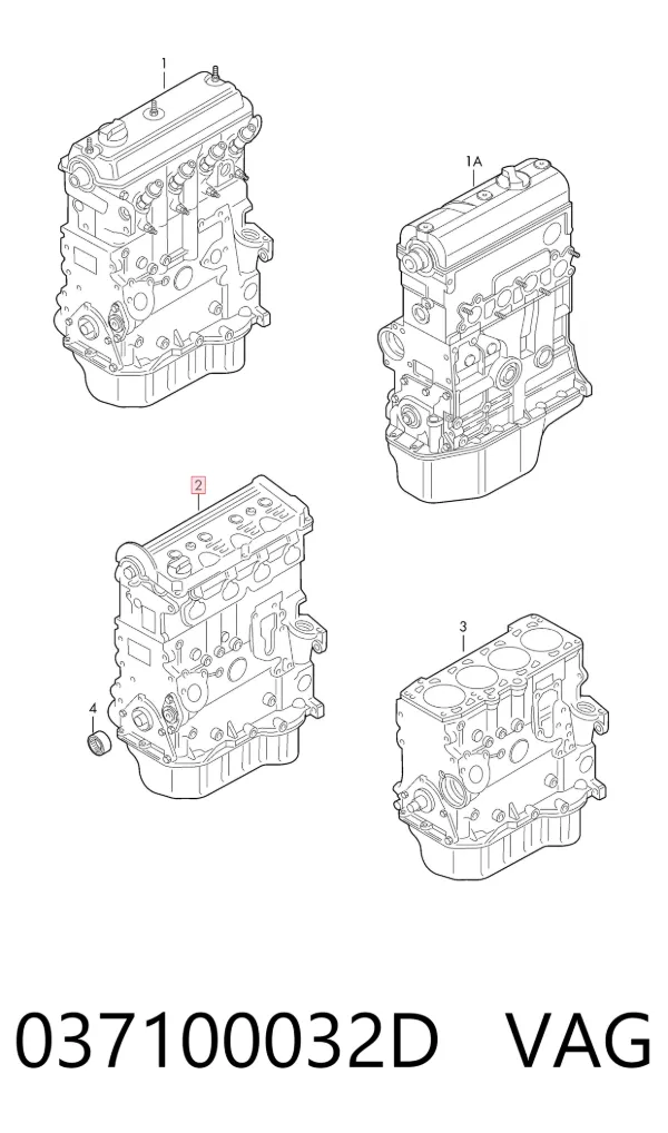 Motor completo 037100032D VAG