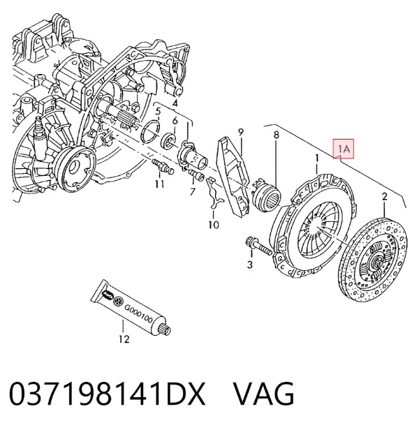 Embrague 037198141DX VAG