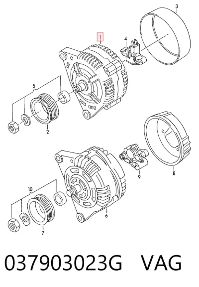 Alternador VAG 037903023G
