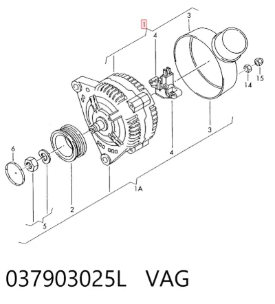 Alternador VAG 037903025L