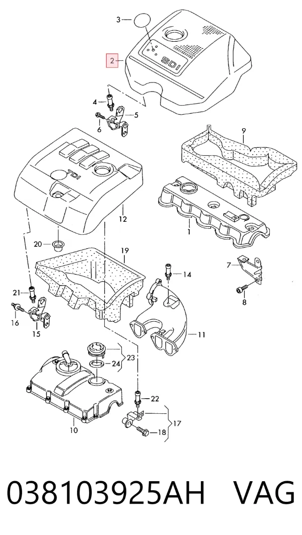 Tapa motor Volkswagen Polo IV