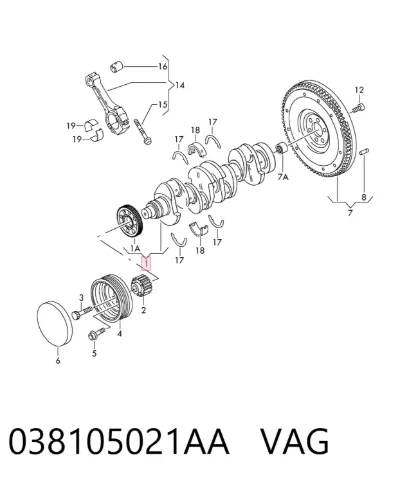 Cigüeñal VAG 038105021AA