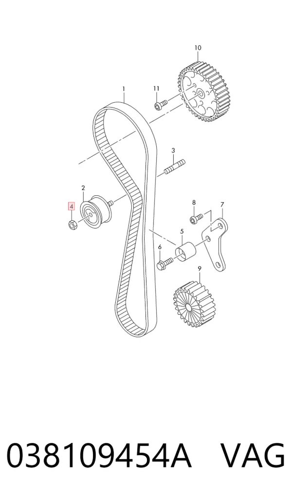Tornillo (tuerca) de sujeción 038109454A VAG