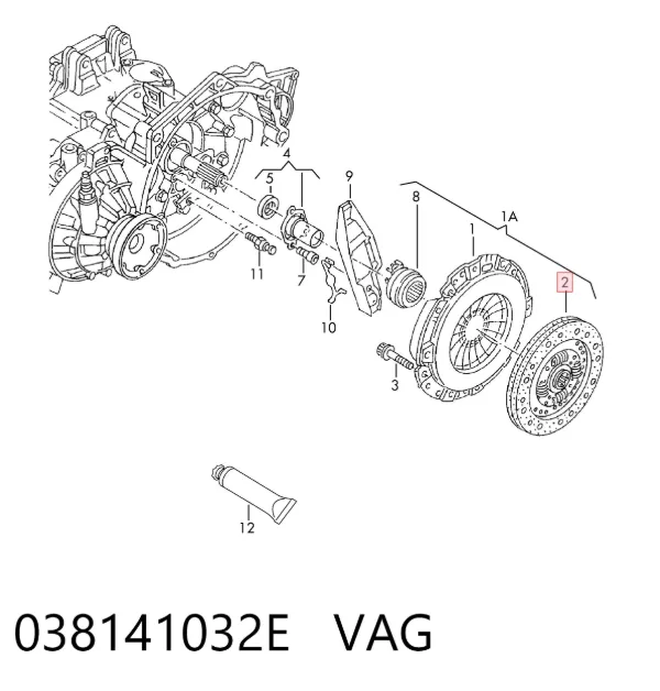 Disco de embrague 038141032E VAG