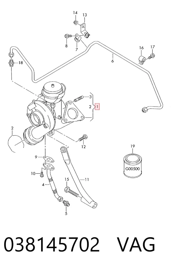 Turbocompresor 038145702 VAG