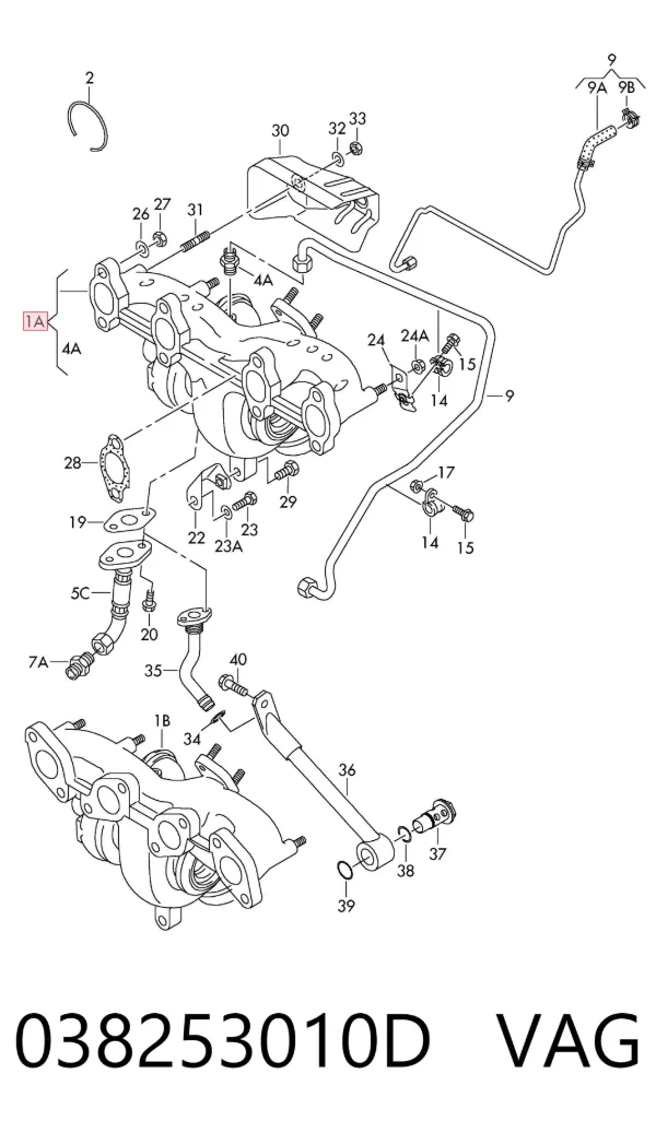 Turbocompresor 038253010D VAG