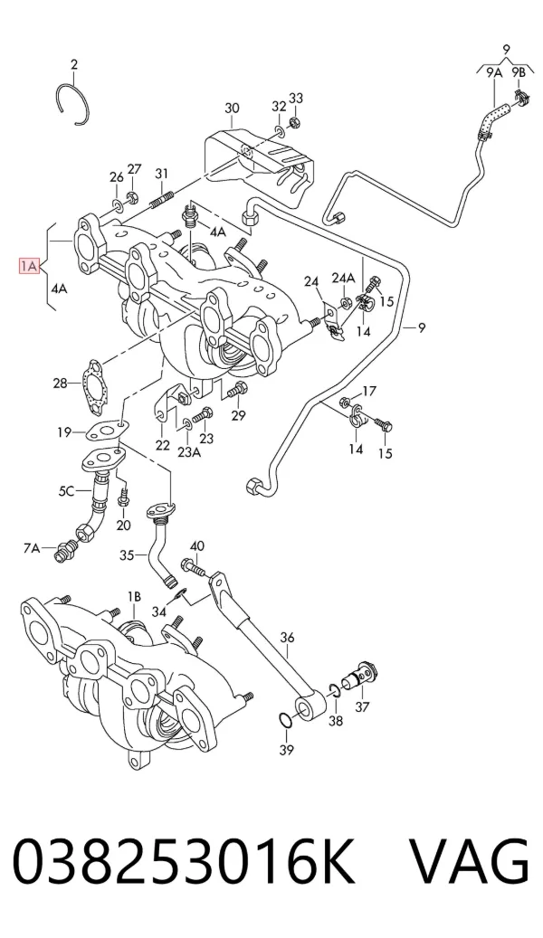 Turbocompresor 038253016K VAG