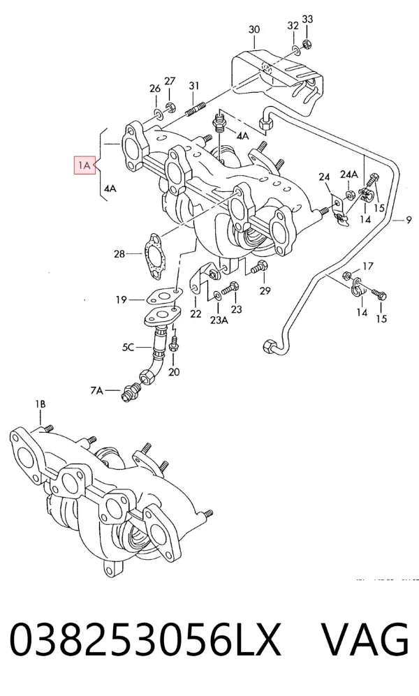 Turbocompresor 038253056LX VAG