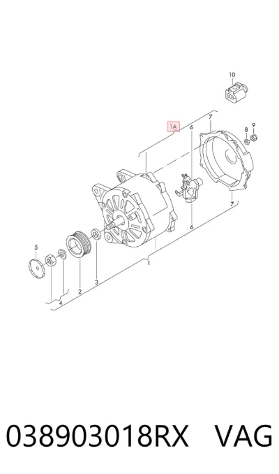 Alternador VAG 038903018RX