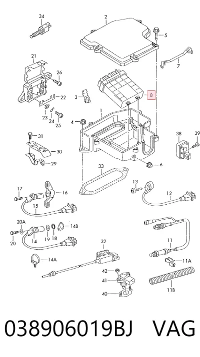 Unidad de control del motor (ECU) VAG 038906019BJ