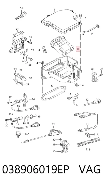 Unidad de control del motor (ECU) VAG 038906019EP