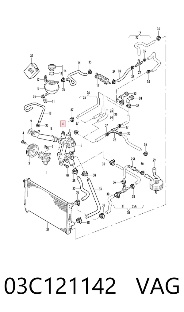 Termostato 03C121142 VAG