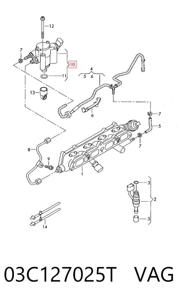 Bomba inyectora 03C127025T VAG