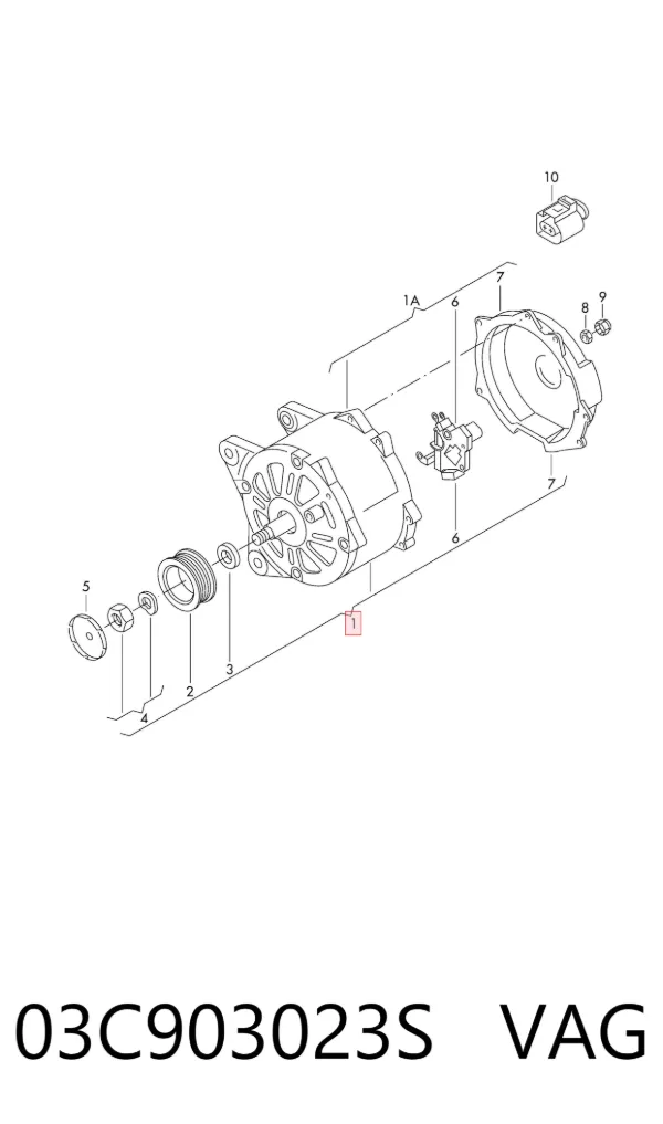 Alternador 03C903023S VAG
