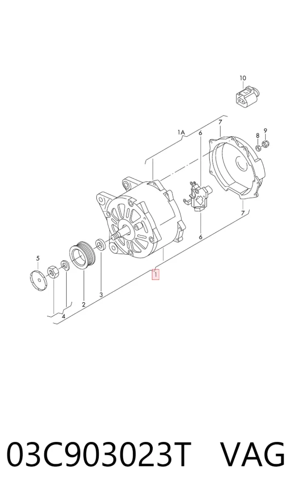 Alternador 03C903023T VAG
