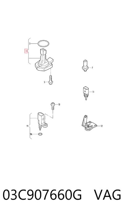 Sensor de nivel de aceite del motor VAG 03C907660G