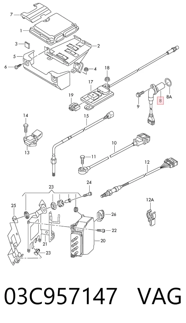 Sensor de cigüeñal 03C957147 VAG
