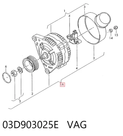 Alternador VAG 03D903025E