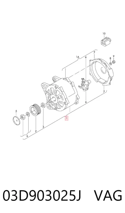 Alternador VAG 03D903025J