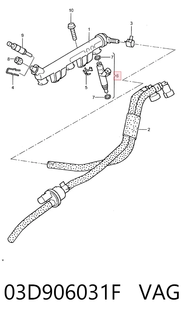 Inyector 03D906031F VAG