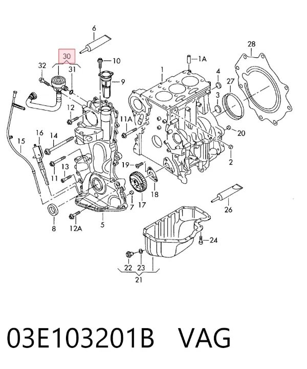 Válvula PCV 03E103201B VAG